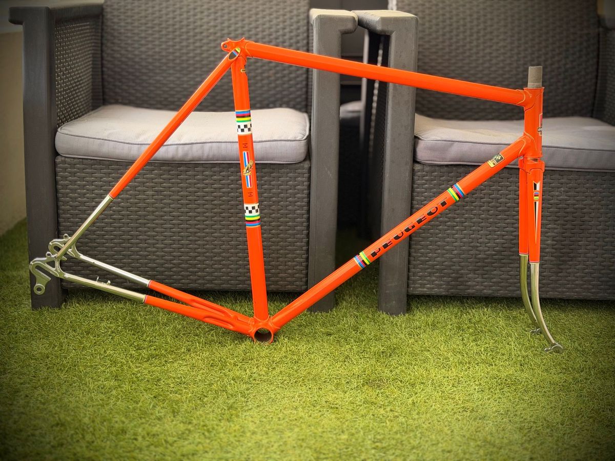 Cadre Peugeot PX10 Reynolds 531 Orange – Vintage Années 80, Taille M