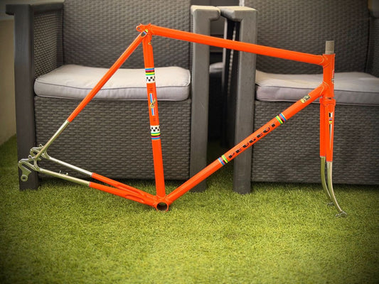 Cadre Peugeot PX10 Reynolds 531 orange vintage